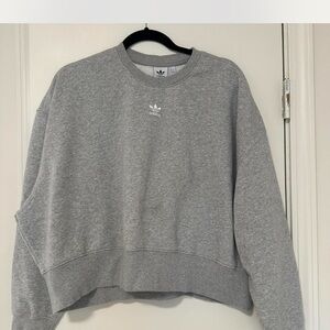 Adidas Women's Heather Gray Crew Neck Sweater xl